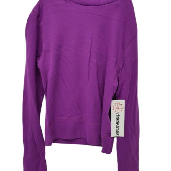 2 Christie Brooks Girls 7-8 Cotton Turtlenecks Purple and Pink NWT - Picture 4 of 11